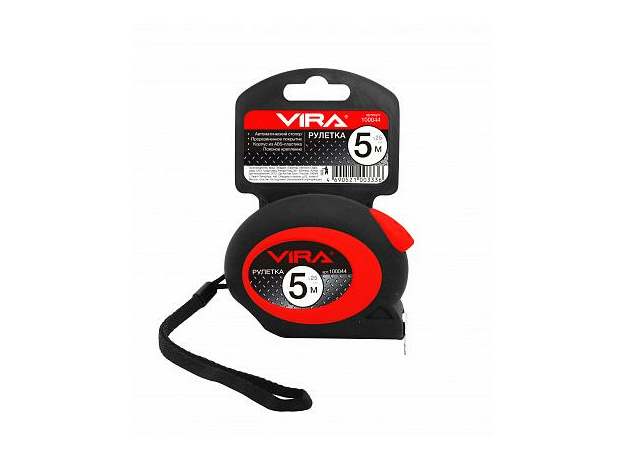 Рулетка 5м х 25мм с автоматическим стопором VIRA 100044