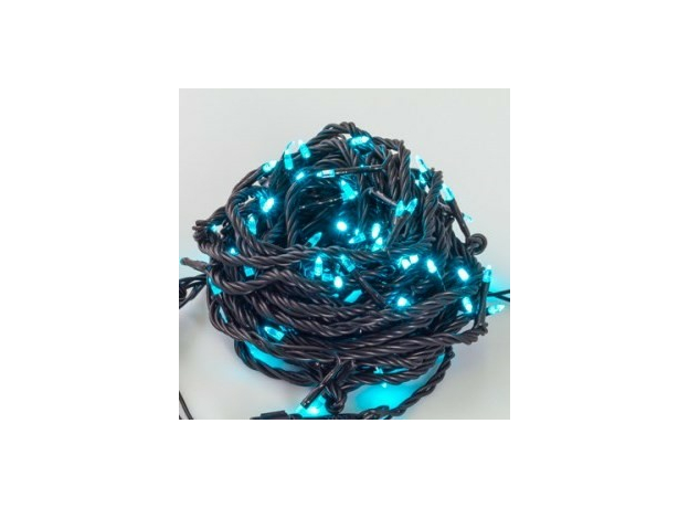 Гирлянда светодиодная (электрогирлянда) "Нить" типа "кристалл" 12 м, бирюзовый с контроллером DC-ILD120-СOG .4690601042811 SHLIGHTS