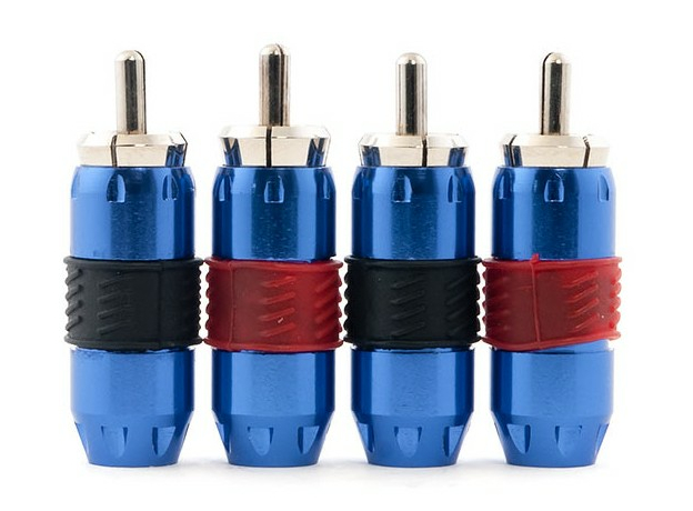Разъем RCA SWAT SRCA-01 синий (упак 4 шт)