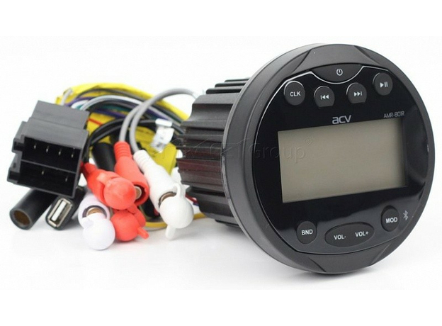 USB-магнитола ACV AMR-801R морская круглая