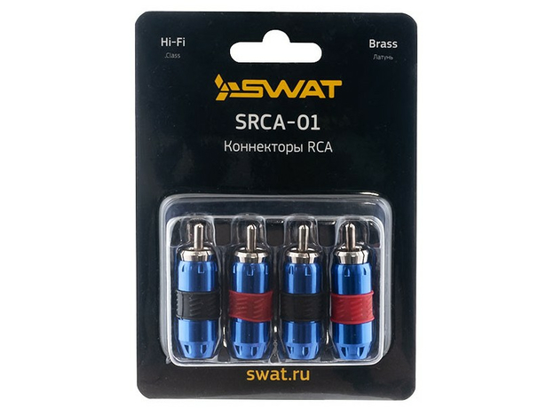 Разъем RCA SWAT SRCA-01 синий (упак 4 шт)