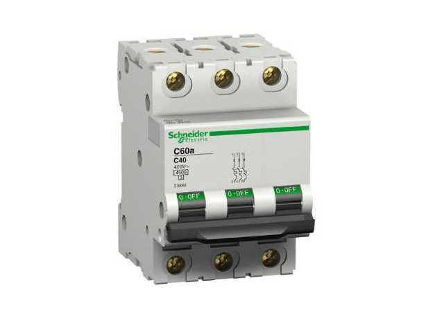 Автоматический выключатель модульный Schneider Electric С60А 3п 20А C 4,5кA (23881)  Автоматический выключатель модульный Schneider Electric С60А 3п 20А C 4,5кA (23881)
