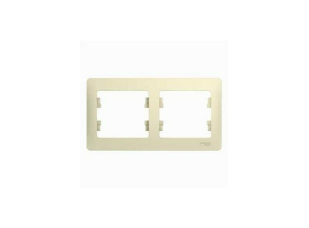 Рамка 2 поста GLOSSA горизонтальная бежевый GSL000202 Schneider Electric Рамка 2 поста GLOSSA горизонтальная бежевый GSL000202 Schneider Electric