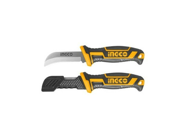 Нож для снятия изоляции; изогнутое лезвие INGCO HPK82001