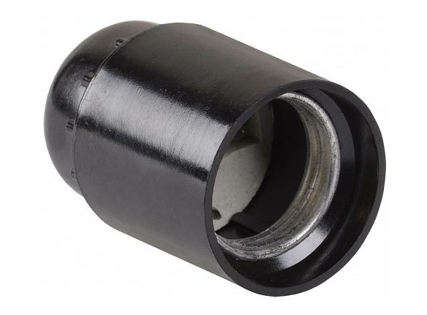 Пкб27-04-К01 Патрон подвесной карболитовый, Е27, черный, индивидуальный пакет, IEK