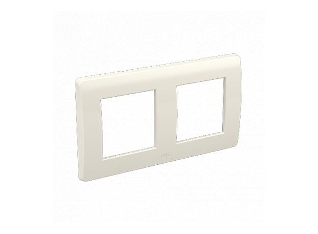 Рамка 2 поста на 4 модуля BRAVA RAL9010 белый 75012W DKC