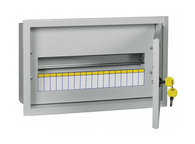 Щит ЩРв-18з-3 36 УХЛ3 IP31 с замком ниша 230х405х125(ВхШхГ) RAL7035 MKM14-V-18-30-T TREND IEK