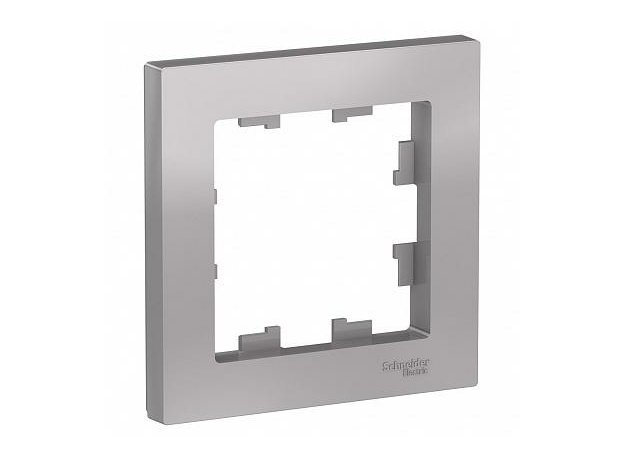 Рамка 1 пост Atlasdesign горизонтальная алюминий ATN000301 Schneider Electric Рамка 1 пост Atlasdesign горизонтальная алюминий ATN000301 Schneider Electric