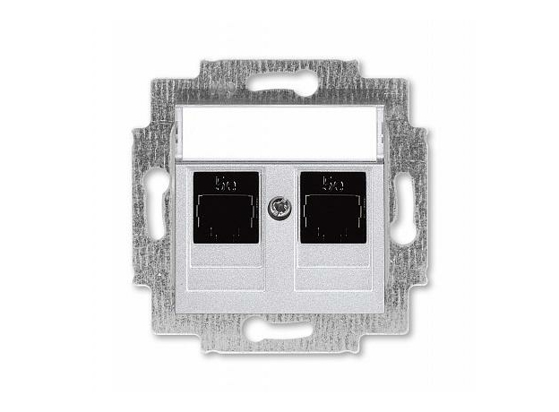 Розетка RJ45+RJ45 компьютерная Levit скрытой установки кат. 5e механизм с накладкой серебро 2CHH295118A6070 ABB Розетка RJ45+RJ45 компьютерная Levit скрытой установки кат. 5e механизм с накладкой серебро 2CHH295118A6070 ABB