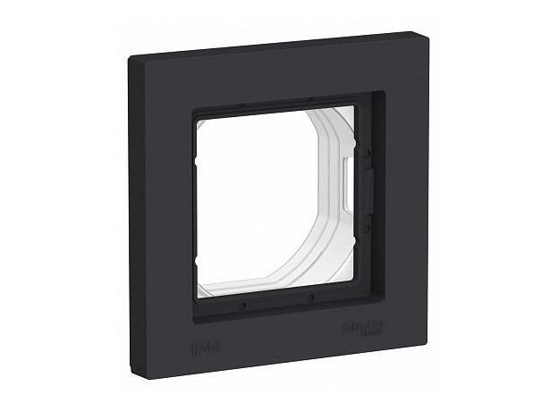 Рамка 1 пост Atlasdesign Aqua IP44 карбон ATN441001 Schneider Electric