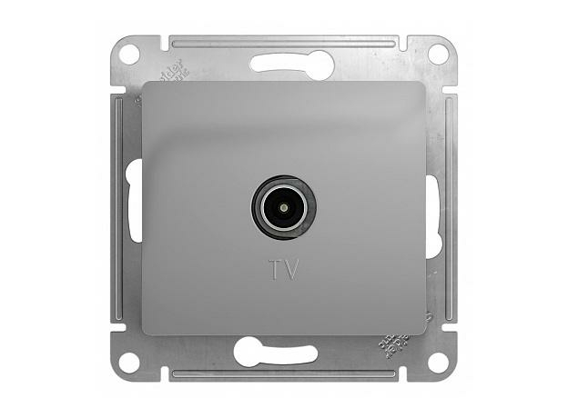 Розетка TV телевизионная GLOSSA скрытой установки оконечная 1dB механизм алюминий GSL000391 Schneider Electric Розетка TV телевизионная GLOSSA скрытой установки оконечная 1dB механизм алюминий GSL000391 Schneider Electric