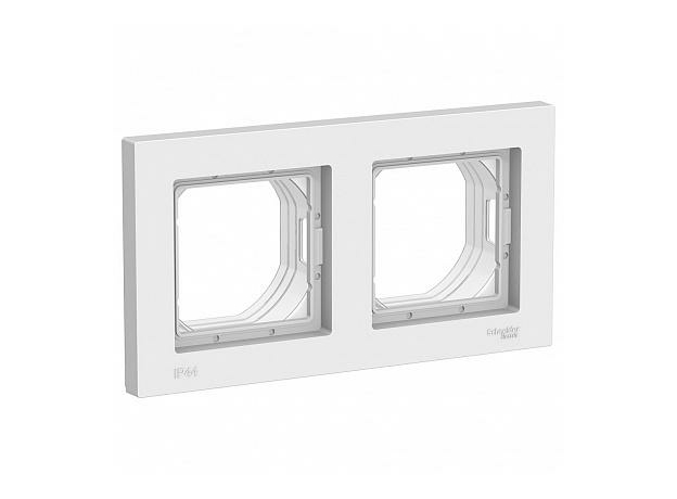 Рамка 2 поста Atlasdesign Aqua IP44 горизонтальная белый ATN440102 Schneider Electric Рамка 2 поста Atlasdesign Aqua IP44 горизонтальная белый ATN440102 Schneider Electric
