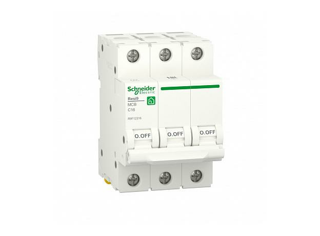 Выключатель автоматический (АВ) RESI9 С 16А 3P 6000A R9F12316 Schneider Electric Выключатель автоматический (АВ) RESI9 С 16А 3P 6000A R9F12316 Schneider Electric