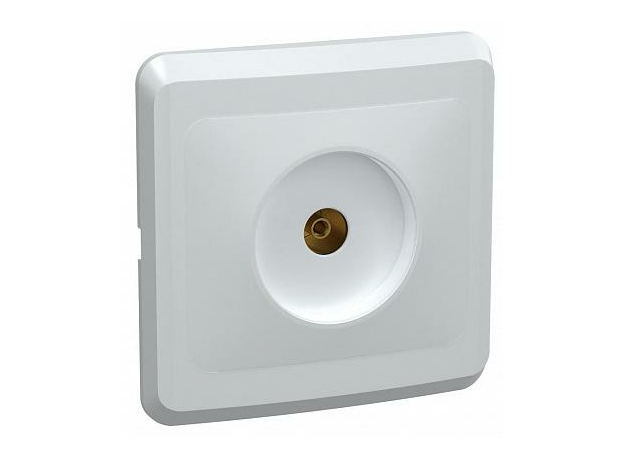 Розетка одноместная TV телевизионная ВЕГА РТВ10-ВБ белый (EAV10-K01-DM) IEK