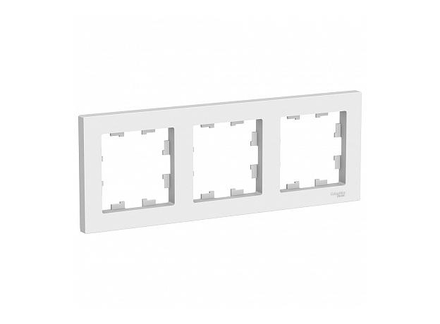 Рамка 3 поста Atlasdesign горизонтальная универсальная белый ATN000103 Schneider Electric