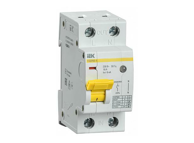 Устройство защиты от дугового пробоя УЗДП63-1 16А IEK