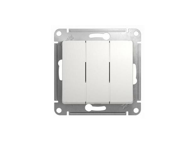 Выключатель трехклавишный GLOSSA скрытой установки 10А схема 1+1+1 механизм белый GSL000131 Schneider Electric Выключатель трехклавишный GLOSSA скрытой установки 10А схема 1+1+1 механизм белый GSL000131 Schneider Electric