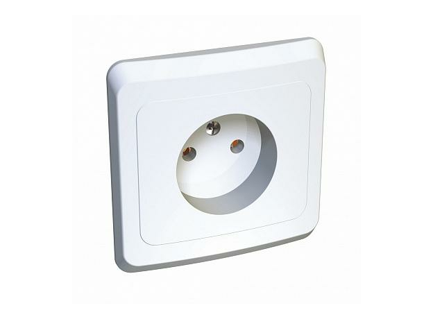 Розетка ЭТЮД скрытой установки без заземления без шторок белый PC16-001B Schneider Electric