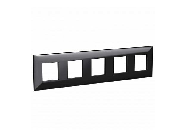 Рамка 5 постов 10 модулей Avanti Черный квадрат 4402900 DKC