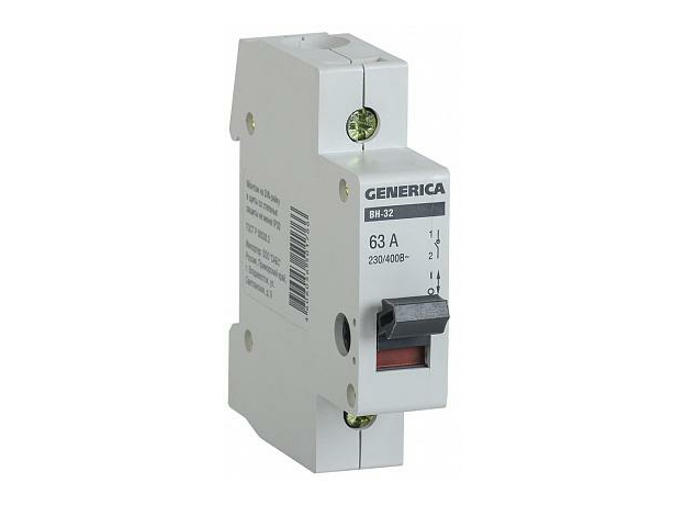 Выключатель нагрузки ВН-32 1п 63А на DIN-рейку IEK (MNV15-1-063)