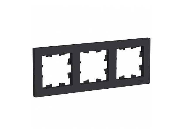 Рамка 3 поста Atlasdesign универсальная карбон ATN001003 Schneider Electric