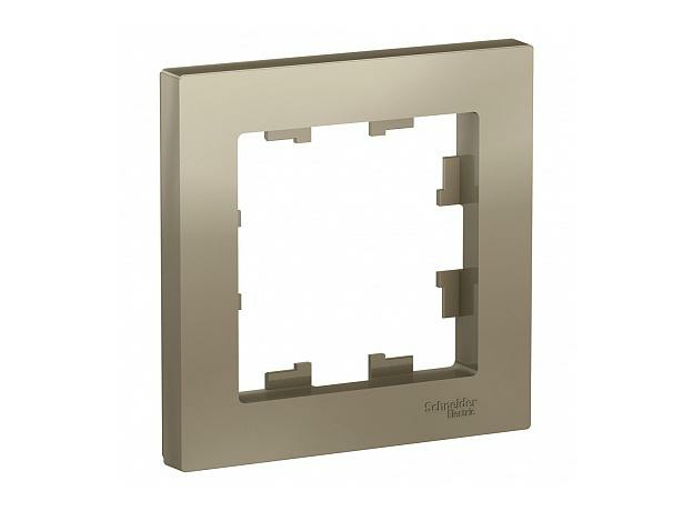 Рамка 1 пост Atlasdesign горизонтальная шампань ATN000501 Schneider Electric Рамка 1 пост Atlasdesign горизонтальная шампань ATN000501 Schneider Electric