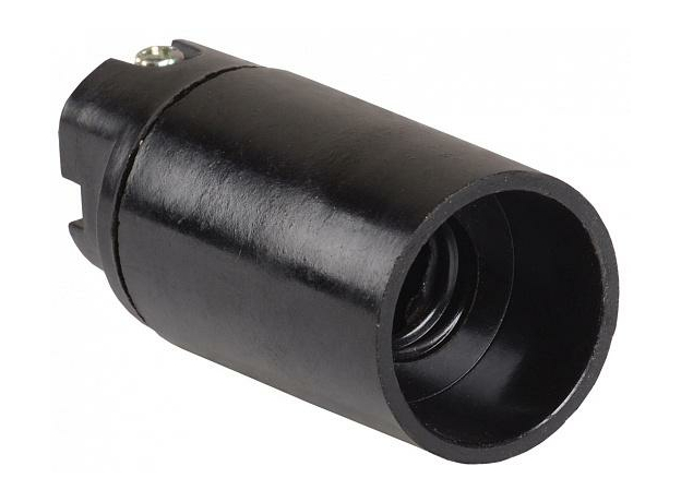 Пкб14-04-К01 Патрон подвесной карболитовый, Е14, черный, индивидуальный пакет, IEK