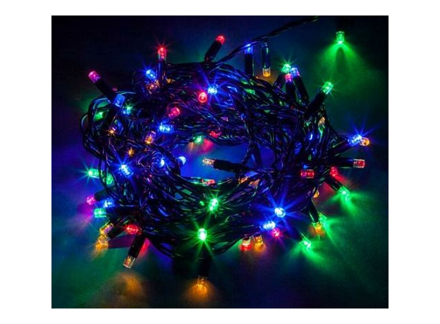 Гирлянда светодиодная Нить (электрогирлянда ) 12 м 120 Led Разноцветная 8 режимов свечения IP20 ILD120C-GM 469060104111 SHLIGHTS