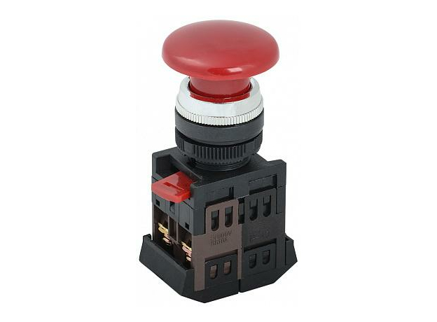 Кнопка управления "Грибок" красная без подсветкой 1з+1р АЕА-22 BBG30-AEA-K04 IEK