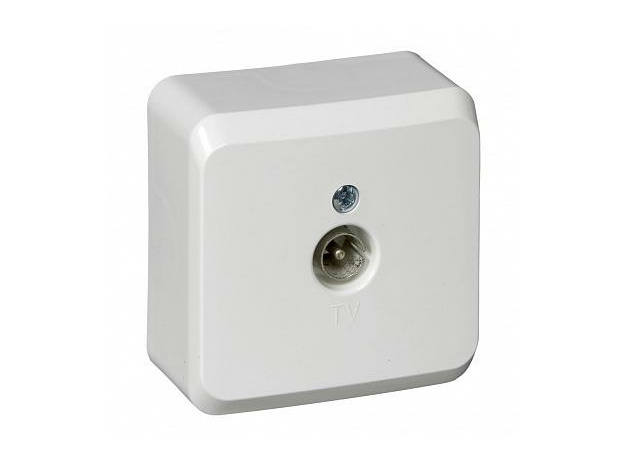 Розетка телевизионная TV ЭТЮД открытой установки 0,7dB белый TVA-002b / TVA-002B Schneider Electric Розетка телевизионная TV ЭТЮД открытой установки 0,7dB белый TVA-002b / TVA-002B Schneider Electric