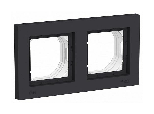 Рамка 2 поста Atlasdesign Aqua IP44 карбон ATN441002 Schneider Electric Рамка 2 поста Atlasdesign Aqua IP44 карбон ATN441002 Schneider Electric