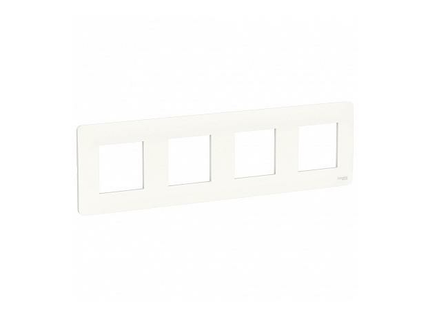 Рамка 4 поста Unica Studio белый NU200818 Schneider Electric Рамка 4 поста Unica Studio белый NU200818 Schneider Electric