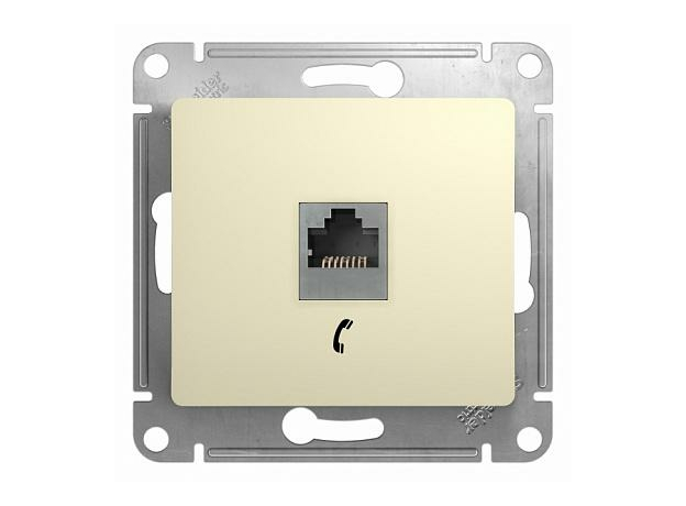 Розетка RJ11 телефонная GLOSSA скрытой установки механизм бежевый GSL000281T Schneider Electric Розетка RJ11 телефонная GLOSSA скрытой установки механизм бежевый GSL000281T Schneider Electric
