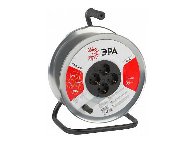 Катушка металлическая с заземлением 4гн K-M-4z Б0033026 ЭРА