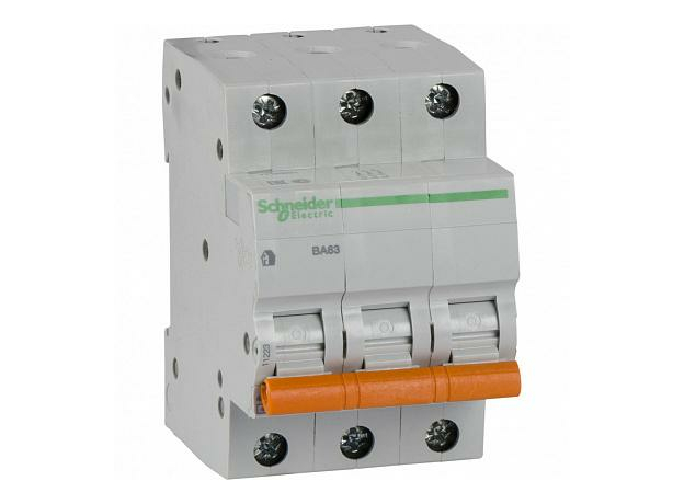 Автоматический выключатель модульный Schneider Electric ВА63 3п 16А C 4,5кA (11223)