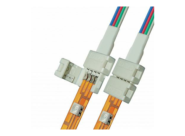 Коннектор UCX-SD4/B20-RGB WHITE 020 POLYBAG (провод) для светодиодных лент 5050 RGB с блоком питания, 4 контакта, IP20, цвет белый, 06610 Uniel