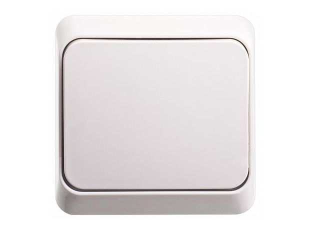 Переключатель одноклавишный ЭТЮД открытой установки проходной (сх.6) кремовый BA10-004K Schneider Electric