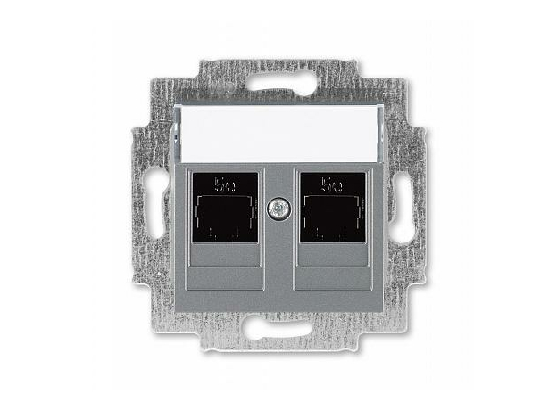 Розетка RJ45+RJ45 компьютерная Levit скрытой установки кат. 5e механизм с накладкой сталь 2CHH295118A6069 ABB Розетка RJ45+RJ45 компьютерная Levit скрытой установки кат. 5e механизм с накладкой сталь 2CHH295118A6069 ABB