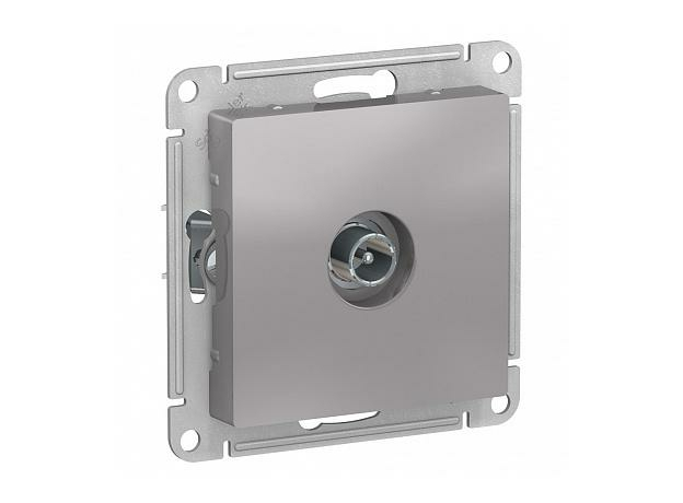 Розетка TV телевизионная Atlasdesign скрытой установки проходная 4DB механизм алюминий ATN000392 Schneider Electric