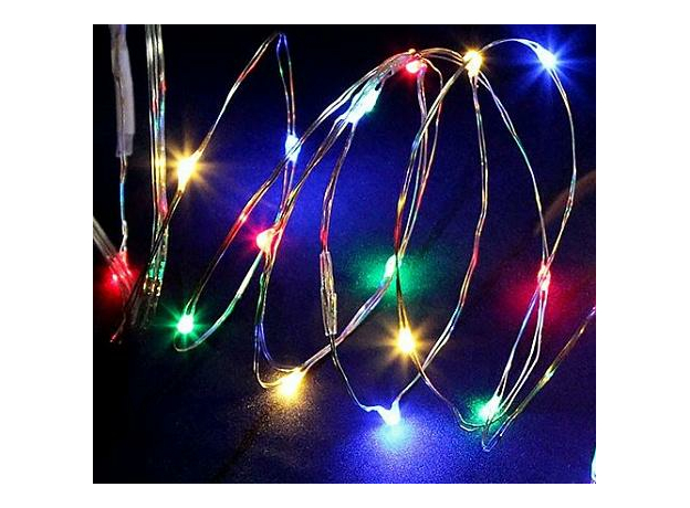 Гирлянда светодиодная Нить 1,9 м 20 Led Разноцветн IP20 LDM020M-BO на батарейках 2xCR2032 4690601042125 SHLIGHTS