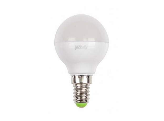 Лампа светодиодная 9Вт Е14 G45 5000К 820Лм матовая 230В шар 50Гц PLED-SP .2859600 Jazzway