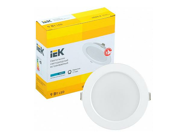 Светильник светодиодный ДВО 9Вт 1612 белый круг 4000К IP20 IEK LDVO0-1612-09-4000-K01
