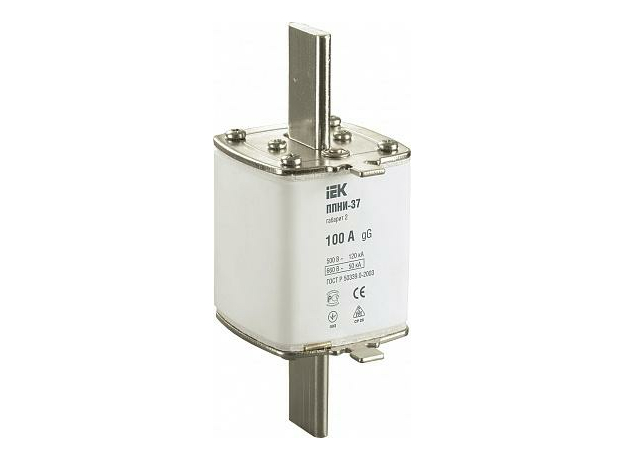 Плавкая вставка предохранителя 100А габарит 2 ППНИ-37 (DPP40-100) IEK