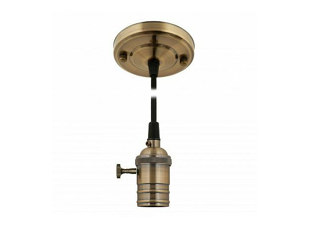 Патрон Е27 декоративный серии VINTAGE DLC-V-S21K/Е27 TS/1,5M/BL BRONZE с проводом, креплением, выключатель поворотный UL-00000528 Uniel