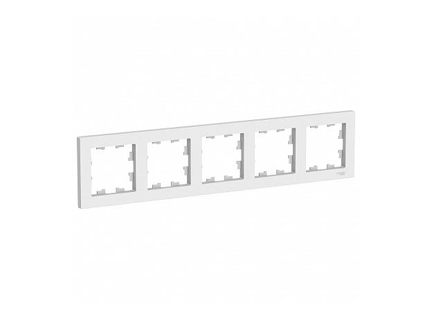 Рамка 5 постов Atlasdesign горизонтальная универсальная белый ATN000105 Schneider Electric