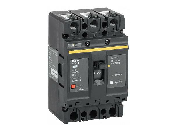 Выключатель автоматический ВА88-32 трехполюсный 63А 25кА MASTER SVA10-3-0063-02 IEK