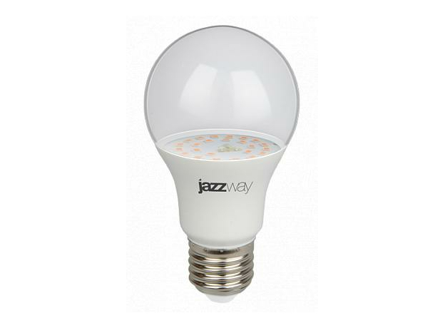 Лампа светодиодная для подсветки растений 9Вт PPG A60 Agro CLEAR E27 IP20 .5008946 Jazzway