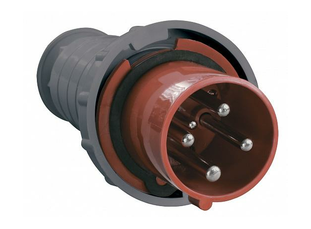 Вилка 034 3Р+РЕ 63А 380В переносная IP54 (PSR02-063-4) IEK