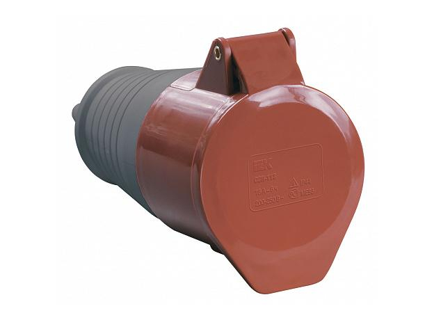 Розетка 214 переносная 3Р+РЕ 16 А 380В IP44 (PSR22-016-4) IEK