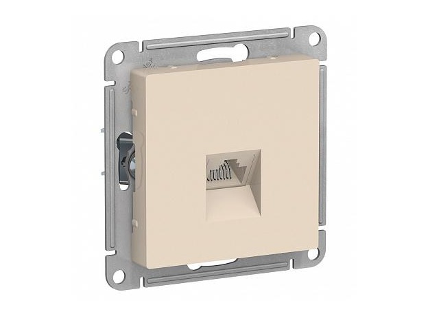 Розетка RJ45 компьютерная Atlasdesign скрытой установки cat. 5Е механизм бежевый ATN000283 Schneider Electric